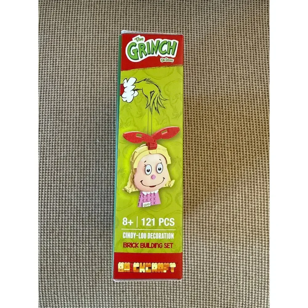 NIB Brickcraft Grinch Cindy Lou Christmas Ornament Decoration Stocking Stuffer